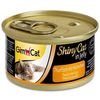 GimCat Shinycat In Jelly - Karma Mięsna Tuńczyk I kurczak 70g