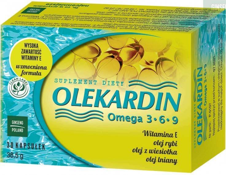 Zdjęcia - Witaminy i składniki mineralne Omega Suplement diety, Ginseng Olekardin  3 6 9 30 k 38,5 g 