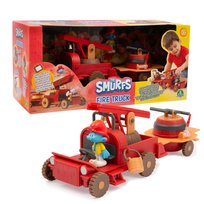 Giochi Preziosi Smerfy - zestaw zabaw Smerfów strażacki z realistycznymi funkcjami, akcesoriami i postacią Smerfa Ekskluzywny 5,5 cm w zestawie, dla dzieci od 3 lat Giochi Preziosi