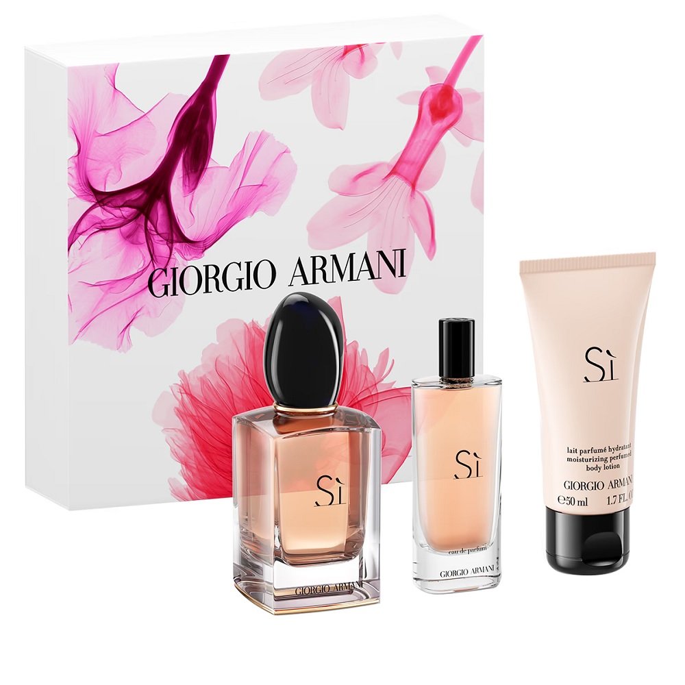 Giorgio Armani, Si, zestaw prezentowy perfum, 3 szt.