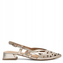 Gioseppo Skórzane Ażurowe Czółenka Slingback Złoty 79209-PLATINUM r.38 Inna marka