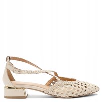 Gioseppo Skórzane Plecione Czółenka Slingback Beżowe 75560-OFF-WHITE r.39 Inna marka
