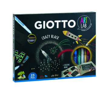 Giotto, Crazy BLack, Zestaw kreatywny do zabawy z papierem i kolorami - Fila