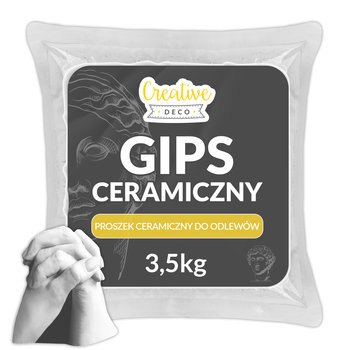 Gips proszek ceramiczny odlewniczy do wykonywania odlewów rękodzieła 3,5kg szary biały - Creative Deco