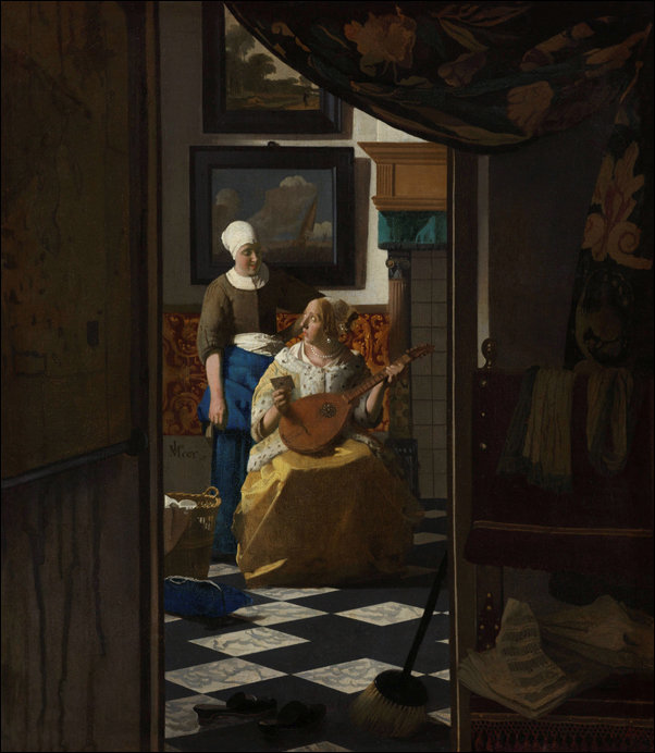 Girl with a Flute, Jan Vermeer plakat 40x60 cm Galeria Plakatu