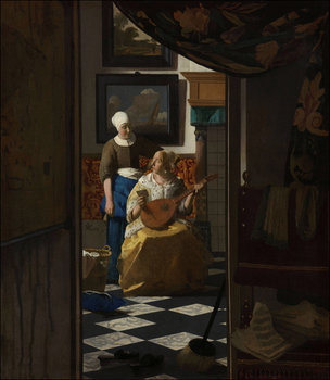 Girl with a Flute, Jan Vermeer - plakat 42x59,4 cm - Galeria Plakatu