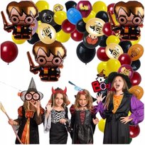 Girlanda balon, Harry Potter, duży zestaw urodziny przyjęcie, Halloween balik