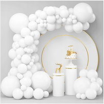 GIRLANDA BALONOWA BIAŁA NA PRZYJĘCIE CHRZEST KOMUNIĘ 104szt