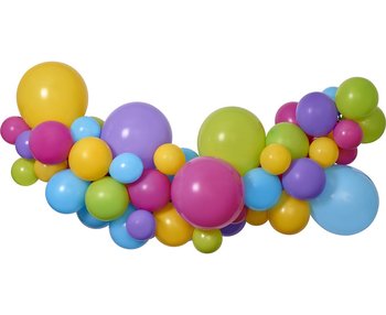 Girlanda balonowa DIY Kolorowa, 65 szt. - Gemar