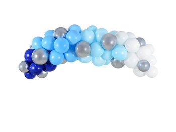Girlanda balonowa, niebieska, 61 elementów - PartyDeco