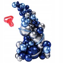 GIRLANDA BALONOWA NIEBIESKA WESELE ŚLUB BRAMA 85SZT + GRATS ŚCIANKA ŁUK