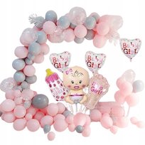 Girlanda Balonowa Różowa Balony Łuk Dekoracje Baby Shower Girl Dziewczynka