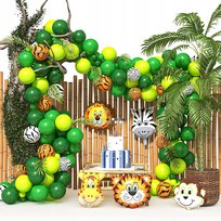 Girlanda balonowa safari dżungla party zoo urodziny zestaw balony impreza