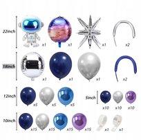 Girlanda Balonowa Zestaw Balonów na Urodziny Astronauta 108 ele