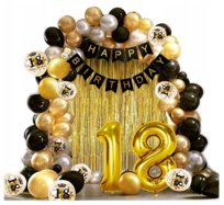 Girlanda balonowa zestaw na 18 Urodziny Ścianka Balonowa do zdjęć