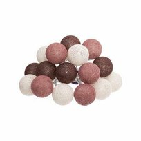 Girlanda Cottonbals różowe 16 lampek Atmosphera
