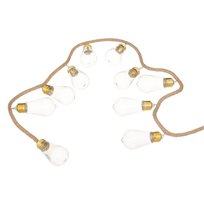 GIRLANDA dekoracyjna 10 lampek LED nowoczesna Ogrodowa 165 cm Na balkon