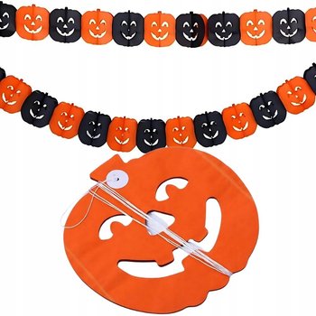 Girlanda Dekoracyjna Na Halloween Dynia/Pająk Papierowa Długa 3 Metry - VERK GROUP