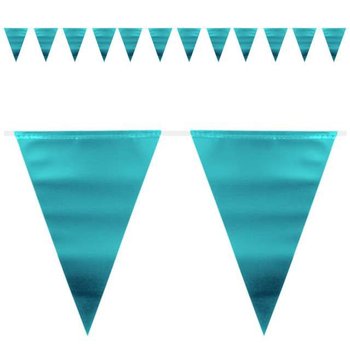 Girlanda, flagi Metaliczny, 600 cm, niebieska - Folat