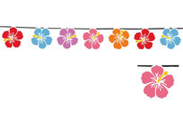 GIRLANDA HAWAJSKA KOLOROWE KWIATY, 3 M