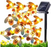 Girlanda Lampki Solarne Pszczoły Zestaw Lampek Ogrodowe Pszczółki 50 Led