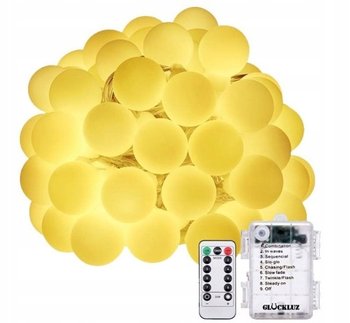 GIRLANDA LED KULKI NA BATERIE Z PILOTEM W ZESTAWIE - 8 TRYBÓW PRACY - inna (Inny)