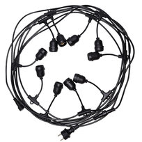 Girlanda Ogrodowa Do Żarówek Danda 10Xe27 10M Ip54 Wodoodporna Czarna Edo777465 Edo Garden Line