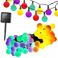 Girlanda ogrodowa solarna 40 LED multikolor lampki dekoracyjne na taras