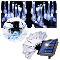 Girlanda Ogrodowa Solarna Świetlna Wodoszczelna Odporna Krople Sople Zimne