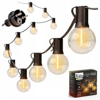 Girlanda Ogrodowa Świetlna 15M 25X Żarówka LED 1W Łańcuch +2X E12