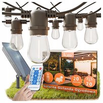 GIRLANDA SOLARNA LED 20M 20LED USB PILOT