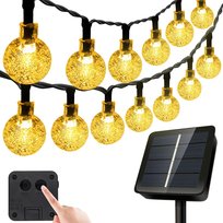Girlanda solarna ogrodowa 10 m bubble 100 led ciepły biały Garden Line
