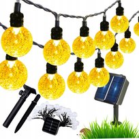 Girlanda Solarna Ogrodowa 10M 100 Led Świetlna Lampki Solarne Ogrodowe 10 M