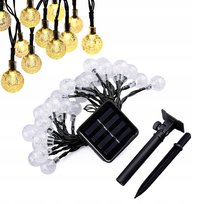 Girlanda Solarna Ogrodowa Lampki Solarne 100 Żarówek Led Na Balkon 16Metrów