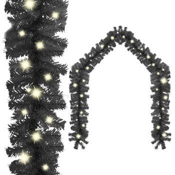 Girlanda świąteczna LED 10m czarna PVC 150 lampki - Zakito
