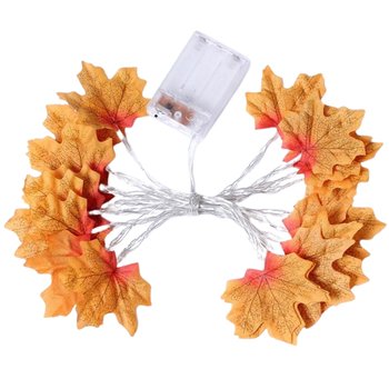 Girlanda Świetlna Lampki Led Liście Klonu Dekoracje Jesienne Halloween 2 M - Hopki