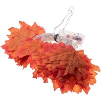 Girlanda Świetlna Lampki Led Liście Klonu Dekoracje Jesienne Halloween 3 M