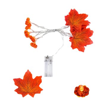 Girlanda Świetlna Lampki Led Liście Klonu Dynia 1,5 M Dekoracje Halloween - Hopki