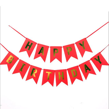 Girlanda Urodzinowa Happy Birtday Czerwona - Inna marka