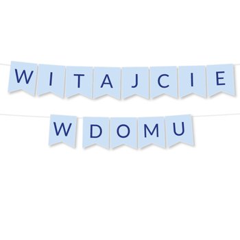 Girlanda Witajcie w Domu - BANER napis - niebieska - OCHprosze
