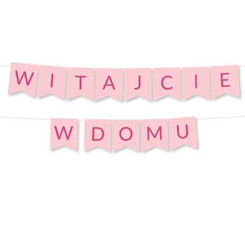 Girlanda Witajcie w Domu - BANER napis - różowa - OCHprosze