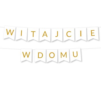Girlanda Witajcie w Domu - BANER napis - złota - OCHprosze
