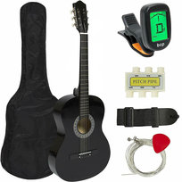 Gitara Akustyczna Dla Początkujących, Z Tunerem W Prezencie, W 2 Kolorach-Czarna