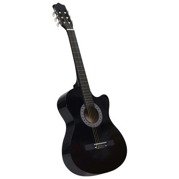 Gitara akustyczna z wycięciem, 6 strun, czarna, 38" - VidaXL