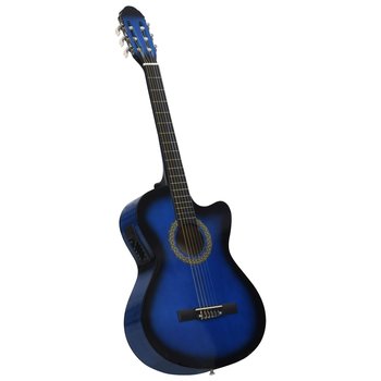 Gitara akustyczna z wycięciem, 6 strun i equalizer, niebieska - VidaXL