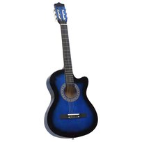 Gitara akustyczna z wycięciem, 6 strun, niebieska, 38" VidaXL