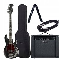 Gitara Basowa Harley Benton MB-4 SBK Zestaw Piec 20W Pokrowiec Pasek Kabel Inny producent