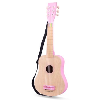 Gitara dla dzieci, de Luxe naturalna/różowa, New Classic Toys - New Classic Toys