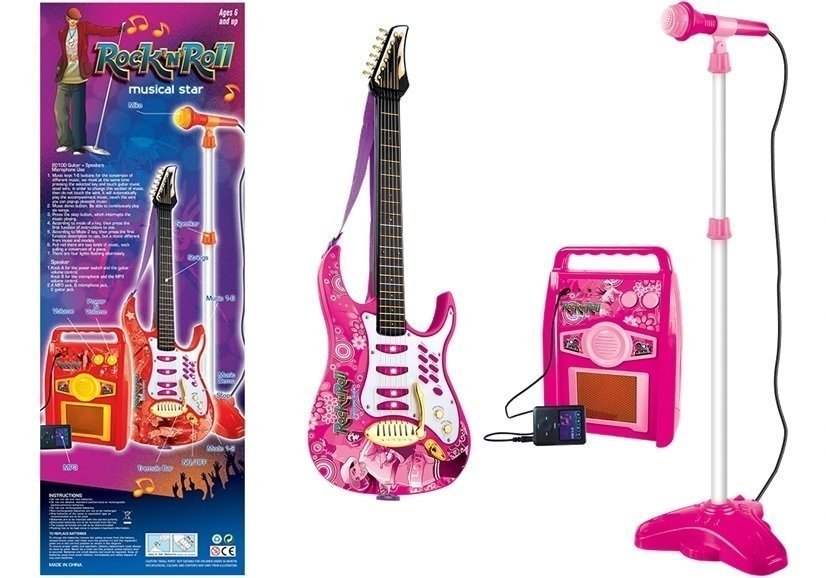 Gitara Z Mikrofonem I Wzmacniaczem Dla Dzieci