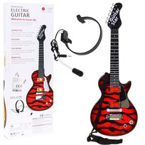 Gitara elektryczna dla dzieci, rockowa, czerwona, HK-9080B, Ramiz